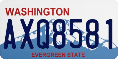 WA license plate AXQ8581