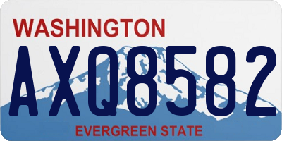 WA license plate AXQ8582