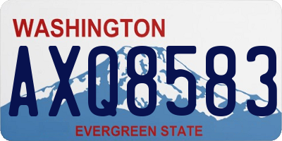 WA license plate AXQ8583