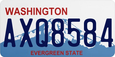WA license plate AXQ8584