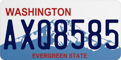 WA license plate AXQ8585