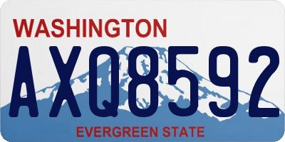 WA license plate AXQ8592