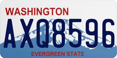 WA license plate AXQ8596