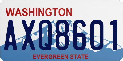 WA license plate AXQ8601