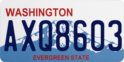 WA license plate AXQ8603