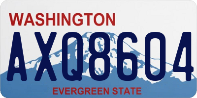 WA license plate AXQ8604