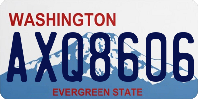 WA license plate AXQ8606