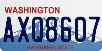 WA license plate AXQ8607