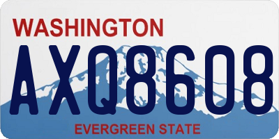 WA license plate AXQ8608