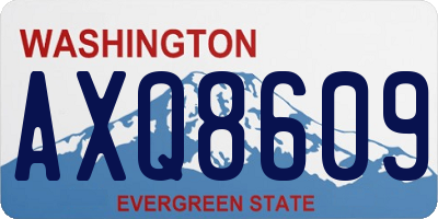WA license plate AXQ8609