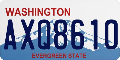 WA license plate AXQ8610