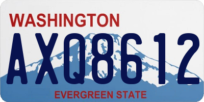 WA license plate AXQ8612