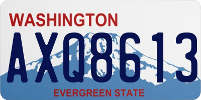 WA license plate AXQ8613