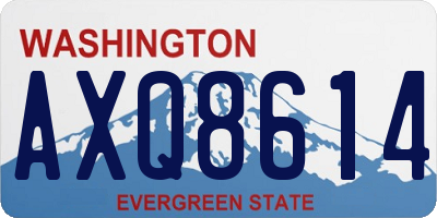WA license plate AXQ8614