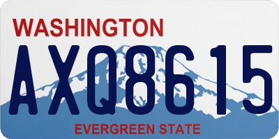 WA license plate AXQ8615