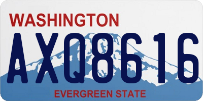 WA license plate AXQ8616