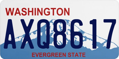 WA license plate AXQ8617