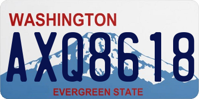 WA license plate AXQ8618