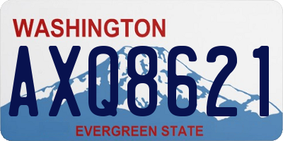 WA license plate AXQ8621