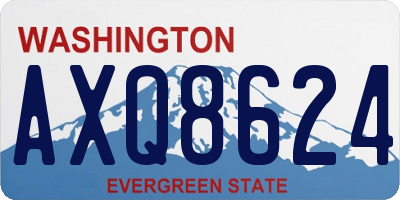 WA license plate AXQ8624