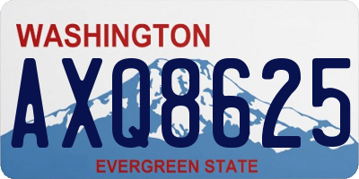 WA license plate AXQ8625