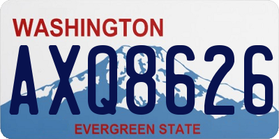 WA license plate AXQ8626