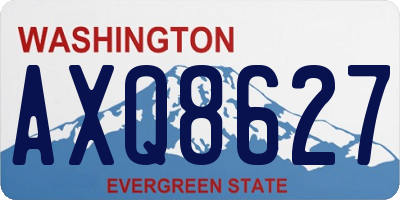 WA license plate AXQ8627
