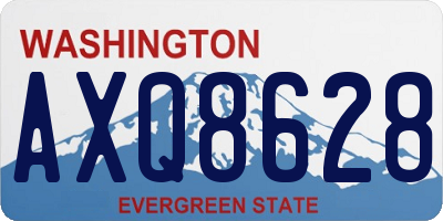 WA license plate AXQ8628