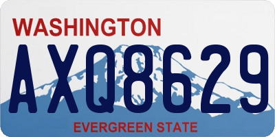 WA license plate AXQ8629