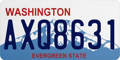 WA license plate AXQ8631