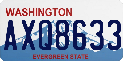 WA license plate AXQ8633