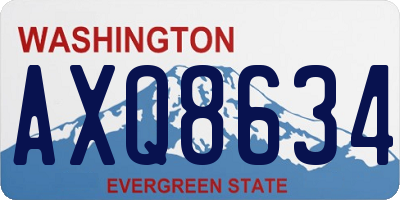 WA license plate AXQ8634