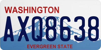 WA license plate AXQ8638