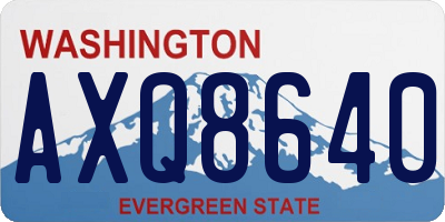 WA license plate AXQ8640