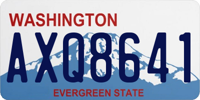 WA license plate AXQ8641