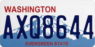 WA license plate AXQ8644