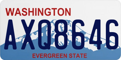 WA license plate AXQ8646