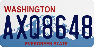 WA license plate AXQ8648