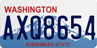 WA license plate AXQ8654