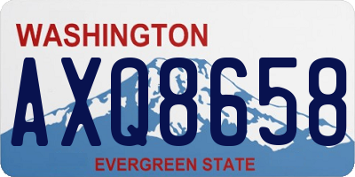 WA license plate AXQ8658