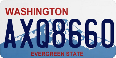 WA license plate AXQ8660