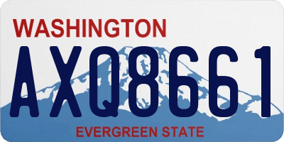 WA license plate AXQ8661