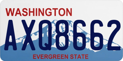 WA license plate AXQ8662
