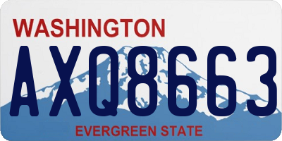 WA license plate AXQ8663