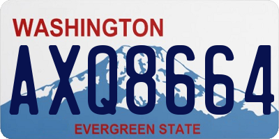 WA license plate AXQ8664