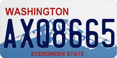 WA license plate AXQ8665
