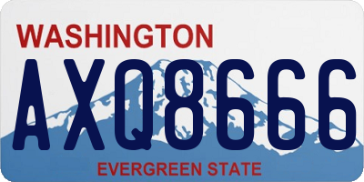 WA license plate AXQ8666