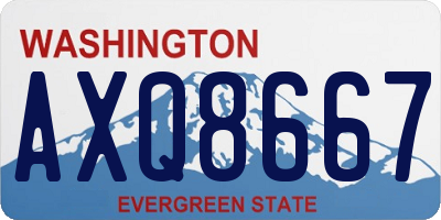 WA license plate AXQ8667