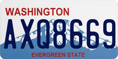 WA license plate AXQ8669