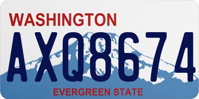 WA license plate AXQ8674